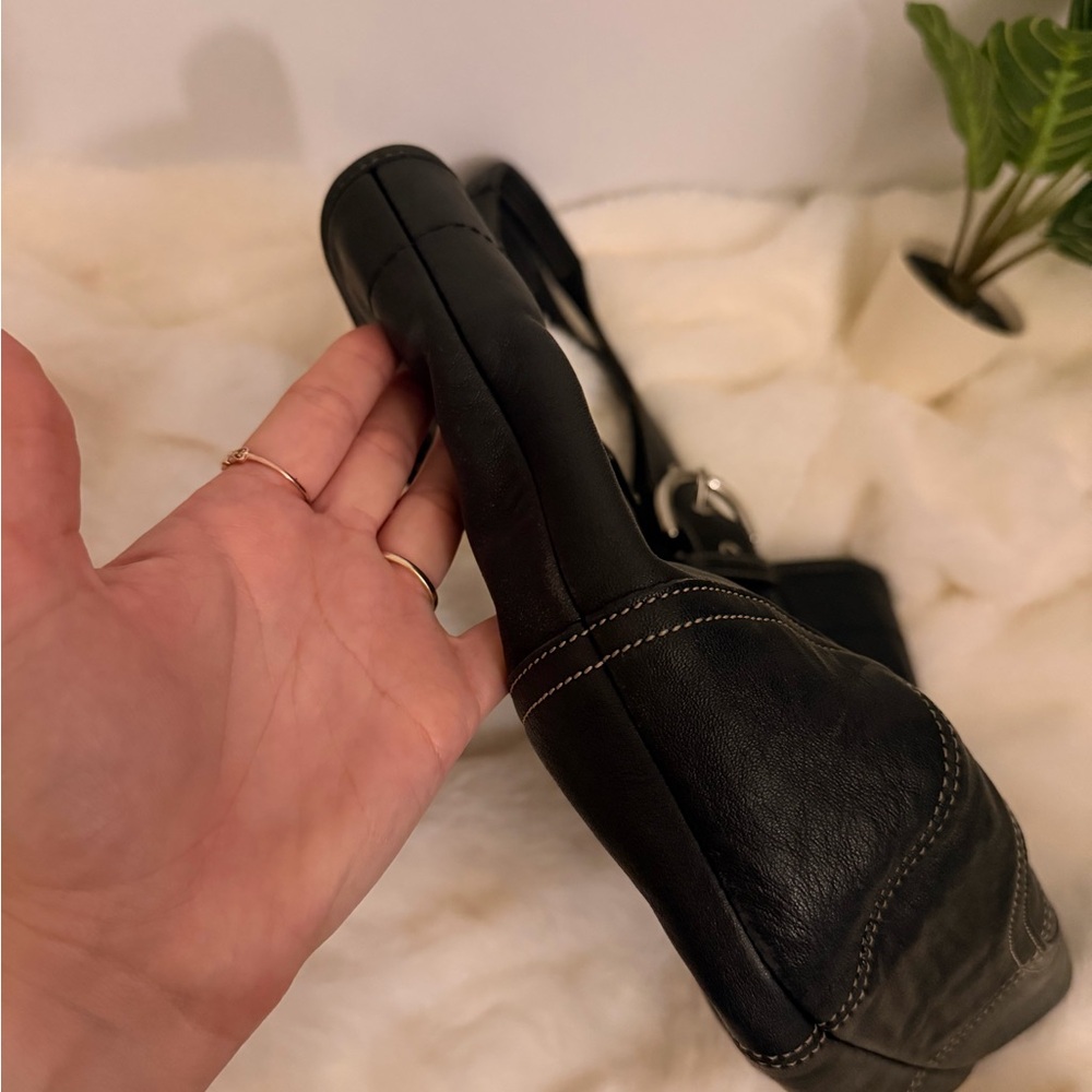 Coach Black Leather Tote Bag - Picture 11 of 15